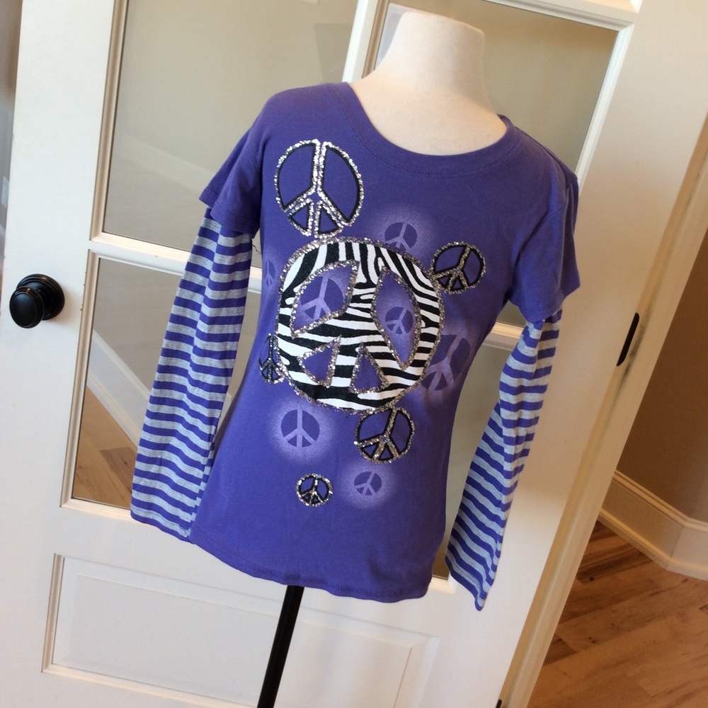 Long Sleeve Forever Orchid Shirt Girls Large Top